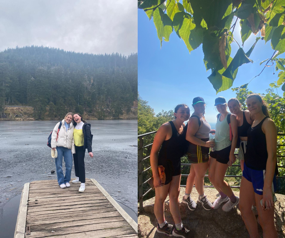 Kate posing with friends in nature