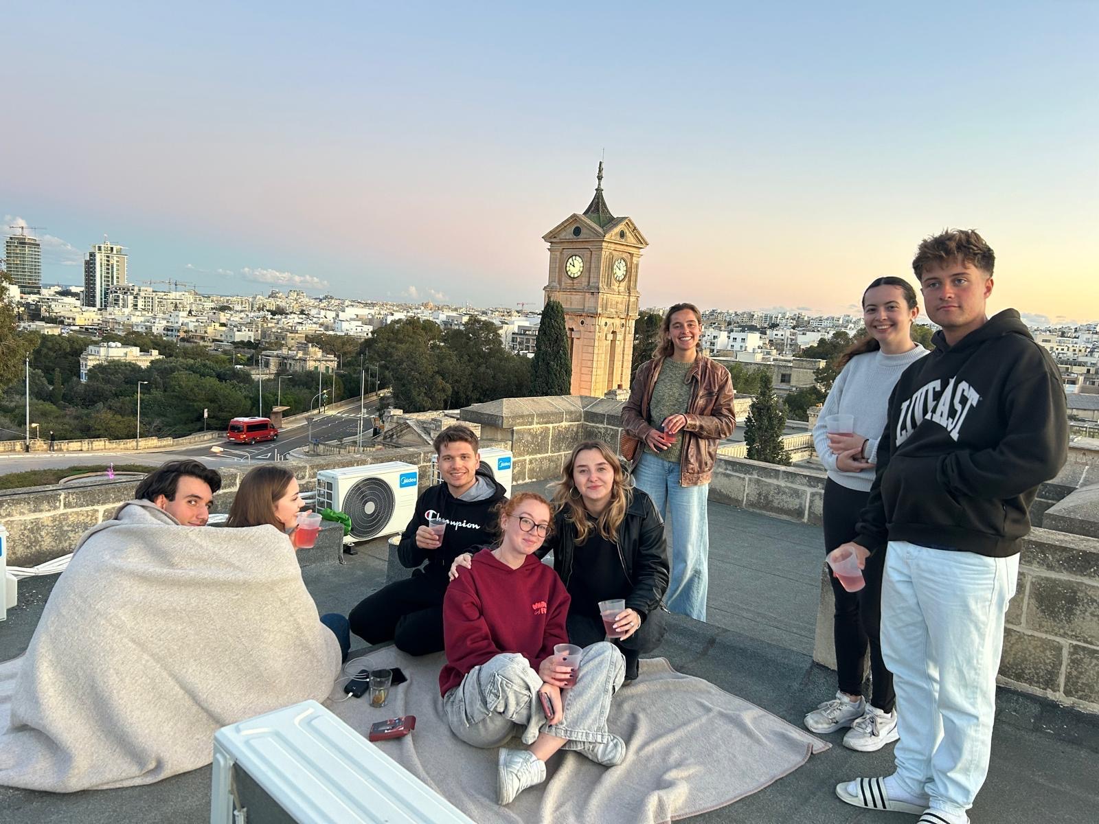 Rooftop picnic