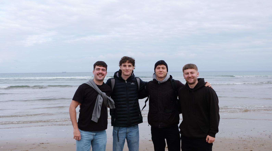Trip to Normandy beach with friends